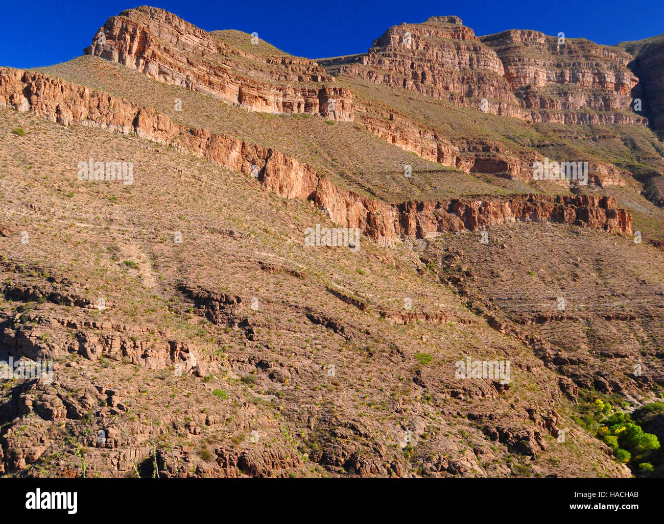 Cliffs of Paleozoic Carbonates, Sacramento Mountains, Otero County, New Mexico, USA Stock Photo