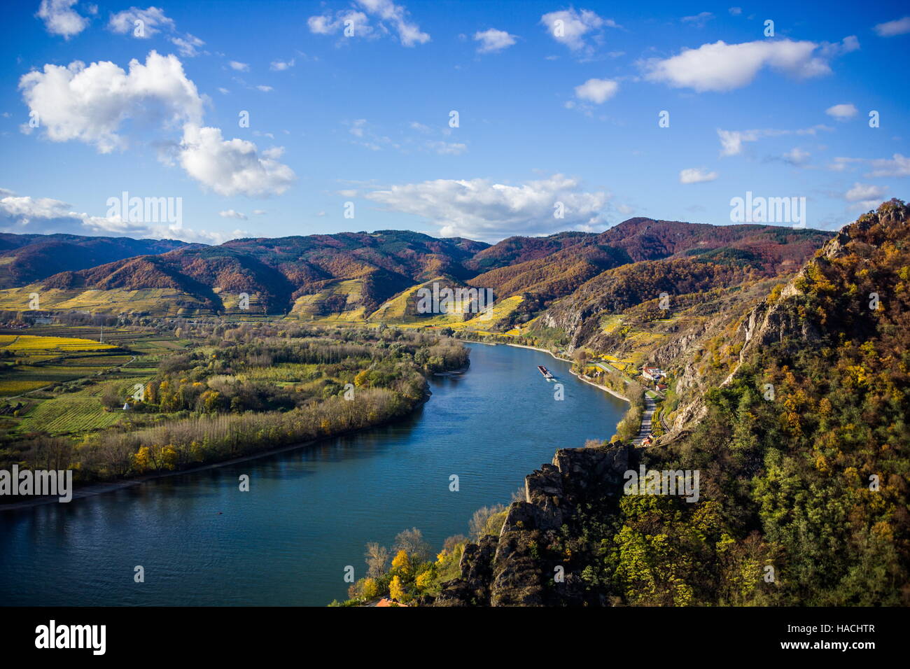 Danube river, Durnstein, Austria Stock Photo