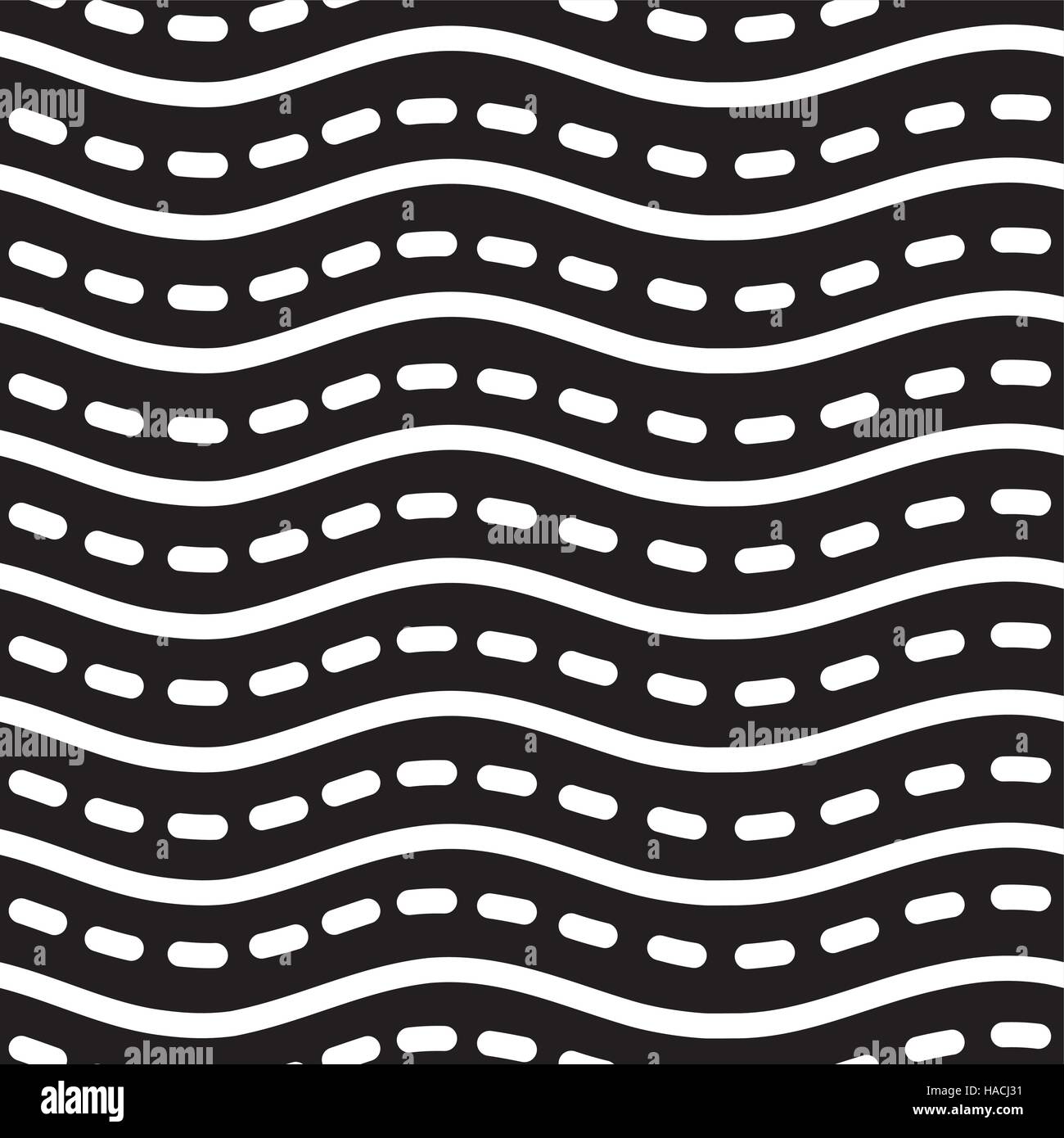 Universal seamless linear striped wave abstract pattern in black Stock ...