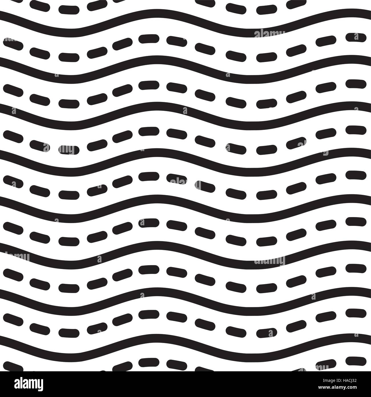 Universal seamless linear striped wave abstract pattern in black Stock ...