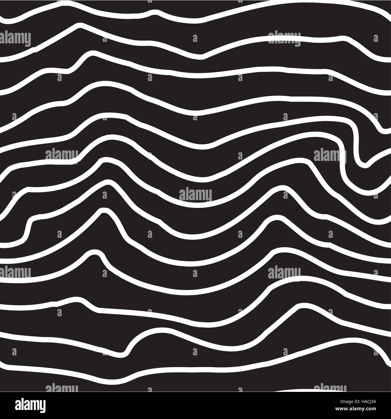 Universal seamless linear striped wave abstract pattern in black Stock ...