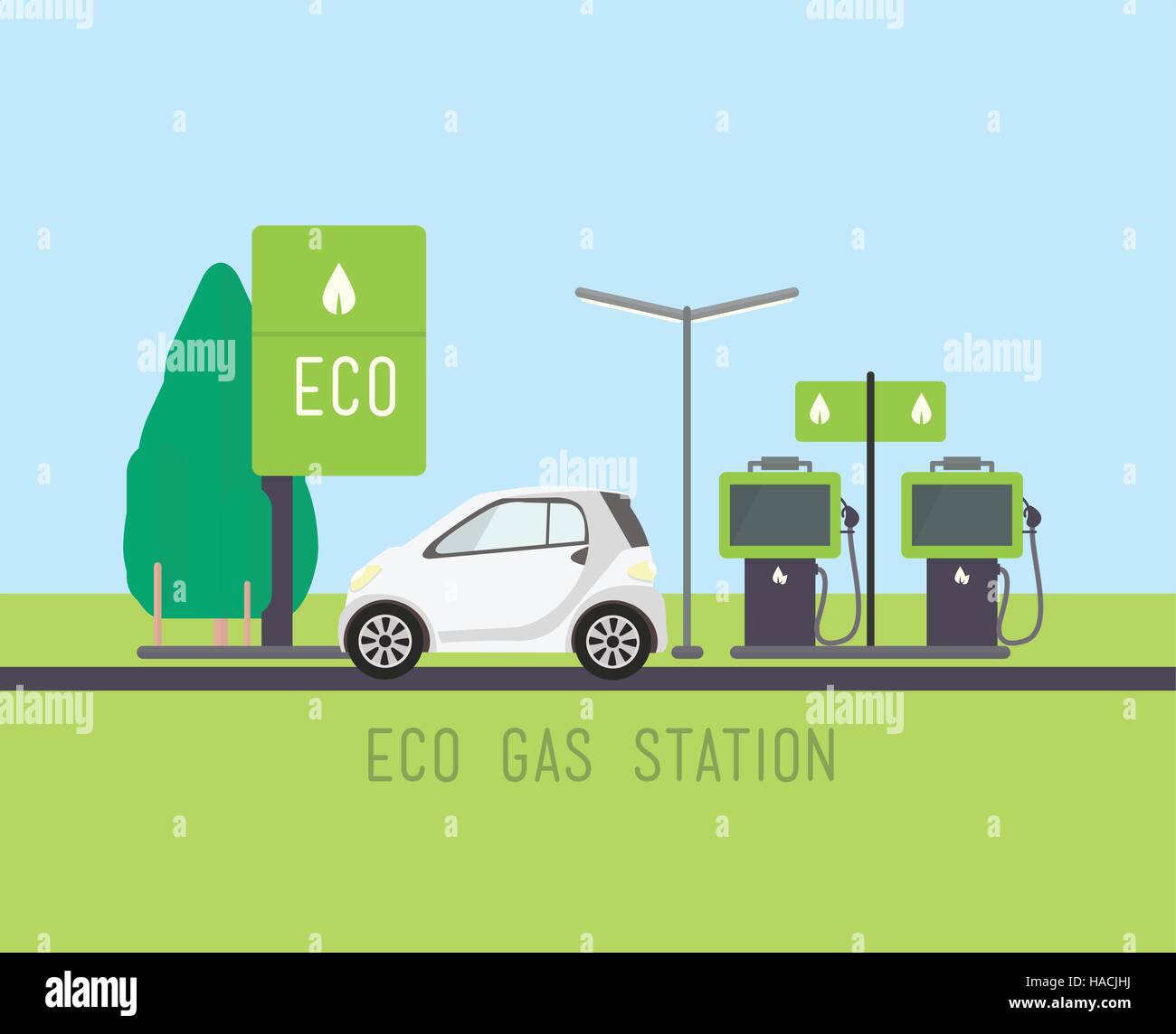 Vector eco concept illustration, flat design Stock Vector Image & Art ...