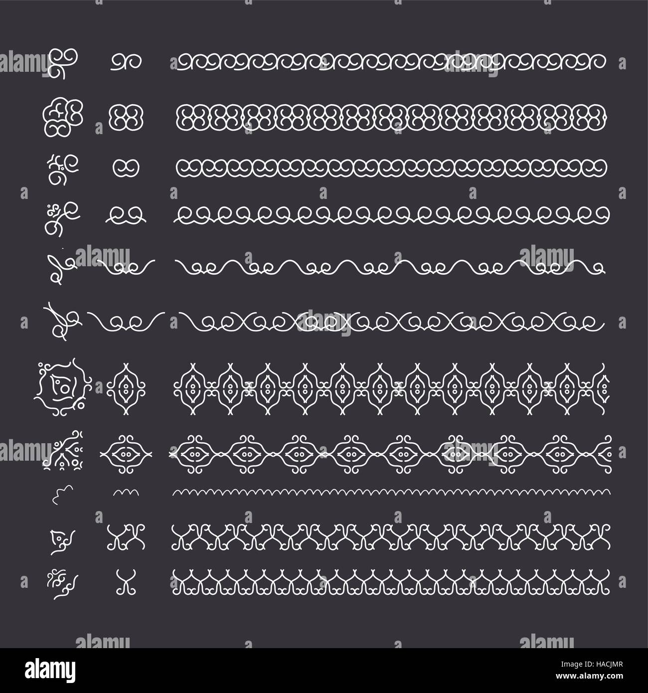 Vector lines, border divides set Stock Vector Image & Art - Alamy