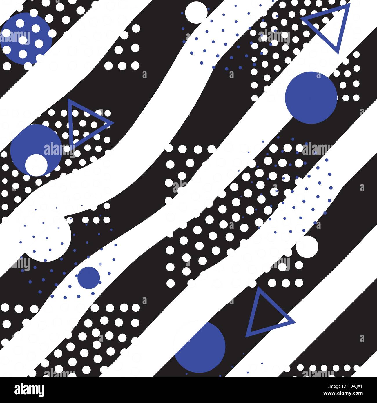 Seamless geometric pattern in retro, memphis 80s style Stock Vector ...