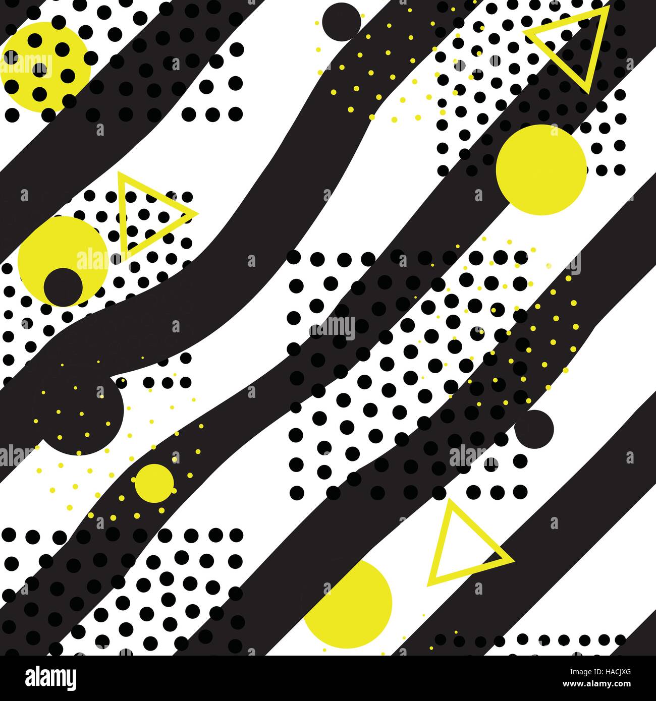 Seamless geometric pattern in retro, memphis 80s style Stock Vector ...
