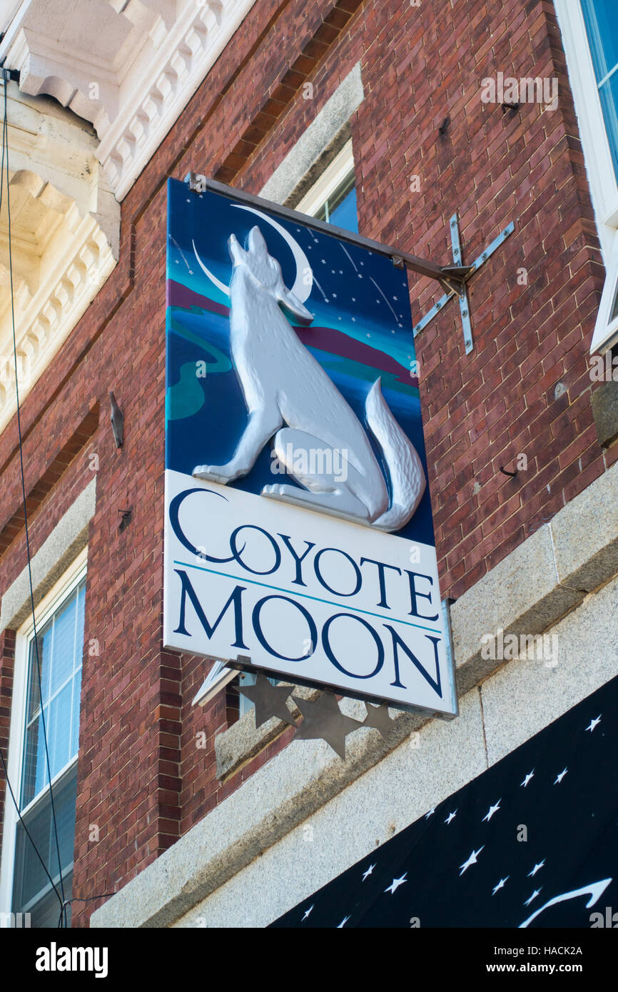 Belfast Maine shopping district Stock Photo Alamy