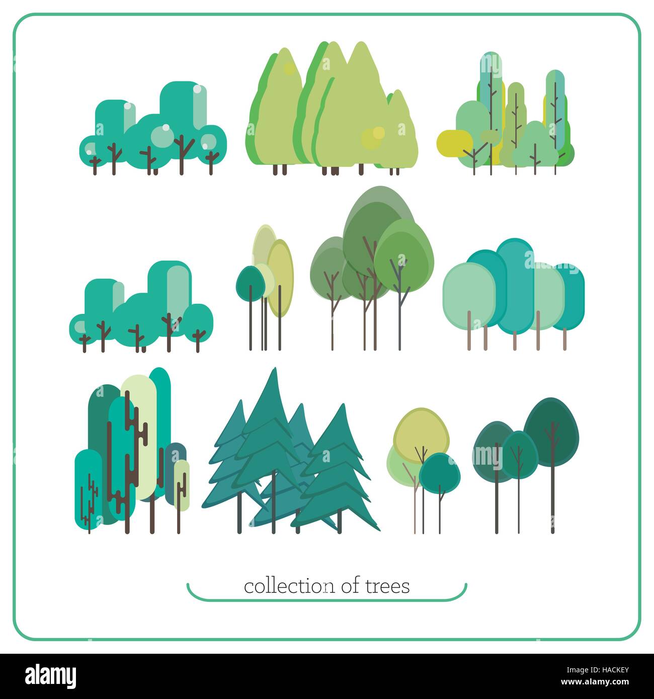 Set flat landscape elements for tourism posters Stock Vector Image ...