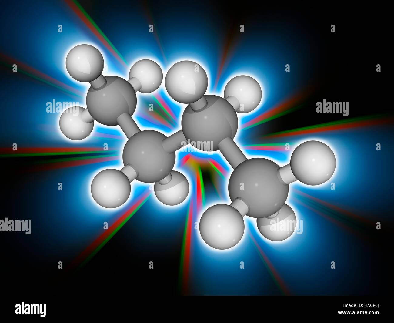 Butane gas c4h10 molecule models Royalty Free Vector Image