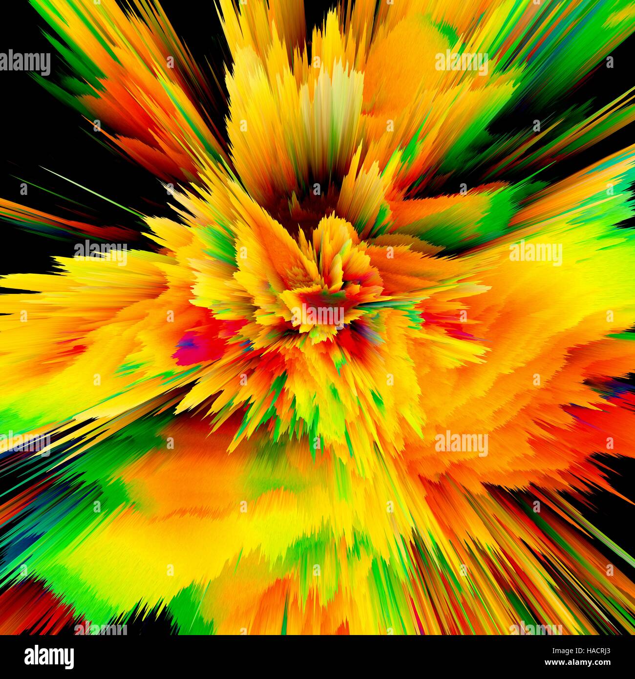 Abstract burst, computer artwork. Stock Photo