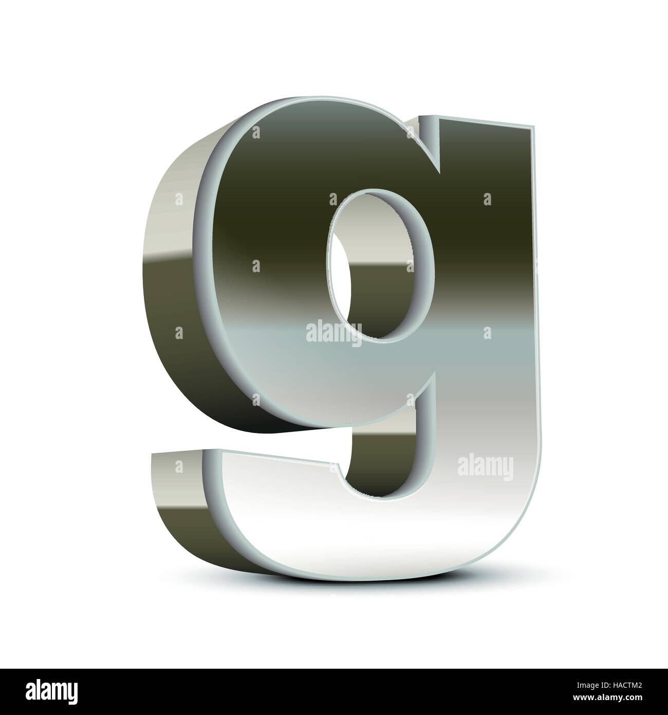 Metal font letter g white Stock Vector Images - Alamy
