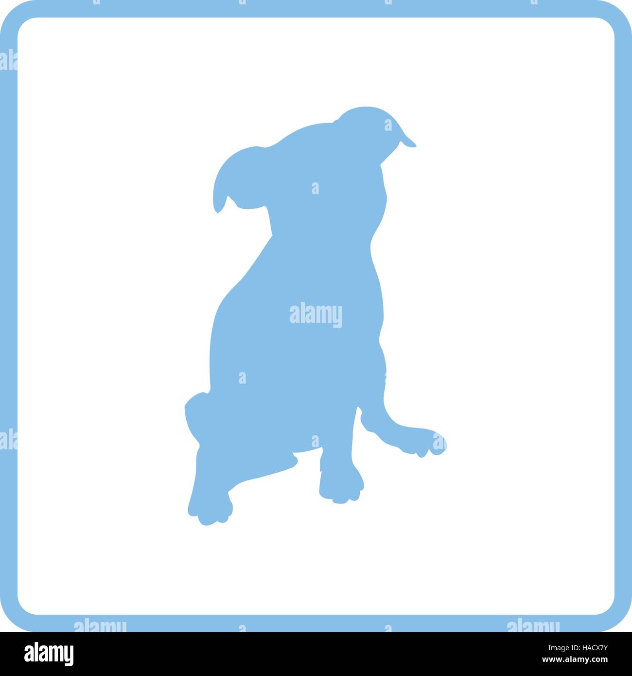 Puppy icon. Blue frame design. Vector illustration Stock Vector Image ...