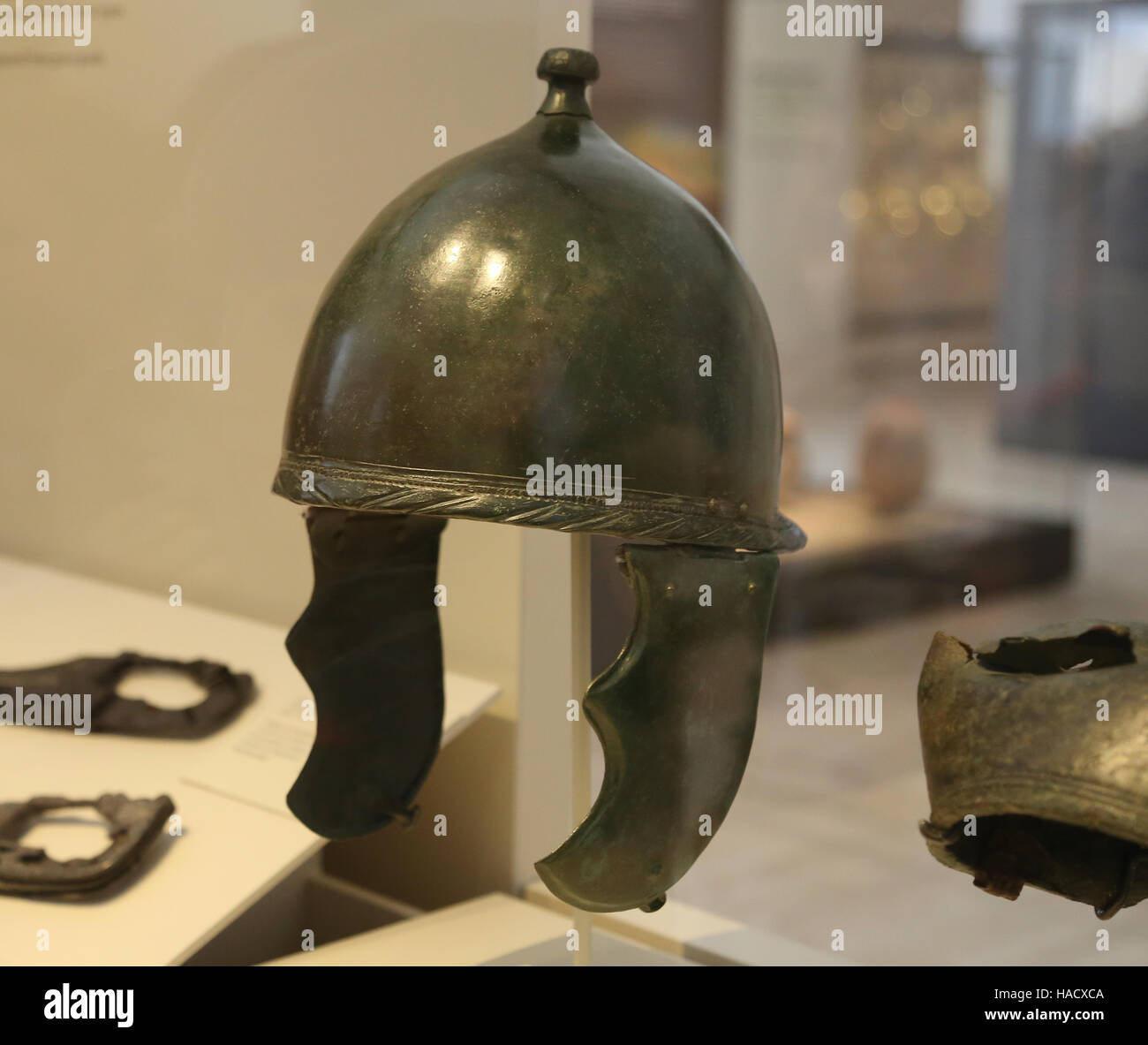 Iberian weapon. Helmet. 4th-2th century BC. National Archaeological Museum, Madrid. Spain. Stock Photo