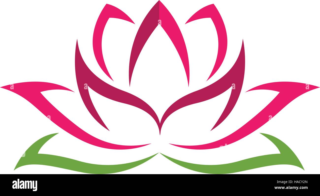Stylized lotus flower icon vector background Stock Vector Image & Art