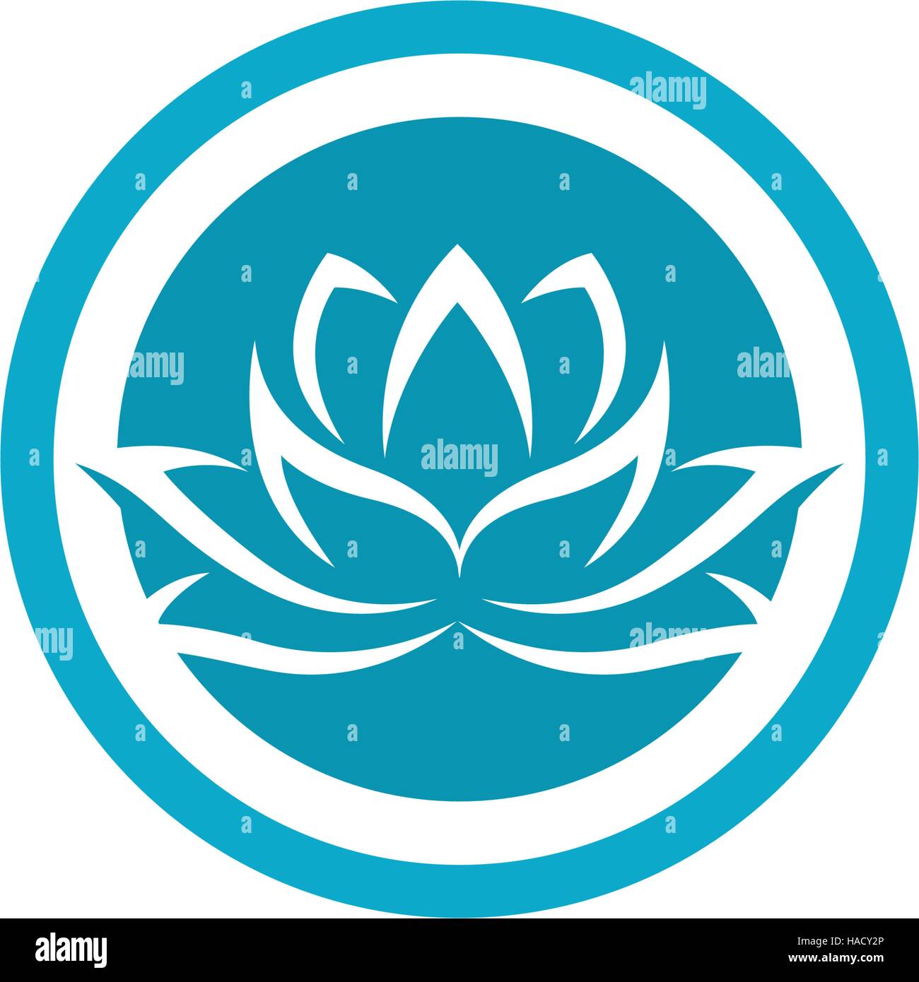 Stylized lotus flower icon vector background Stock Vector Image & Art ...