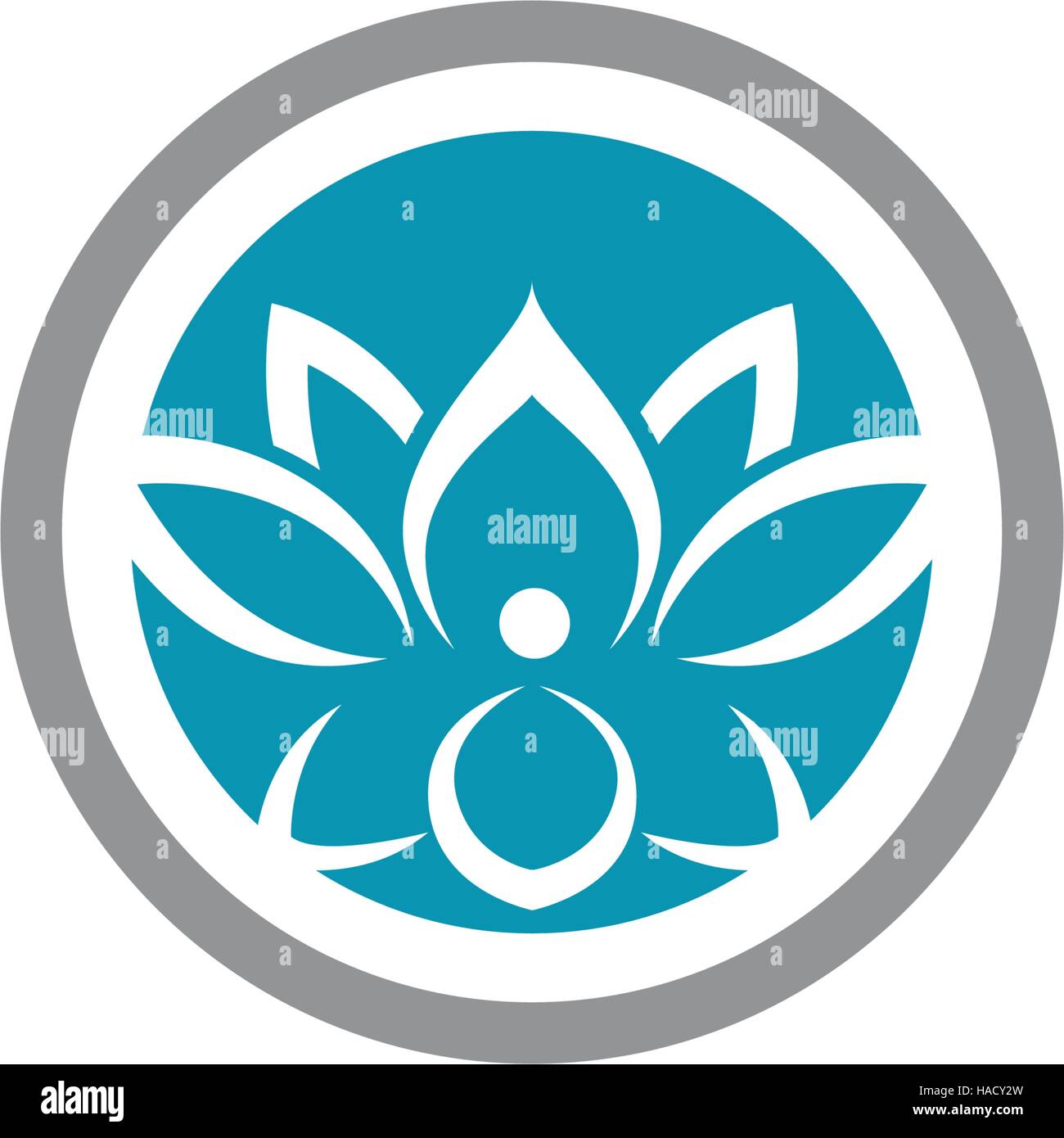 Stylized lotus flower icon vector background Stock Vector Image & Art ...
