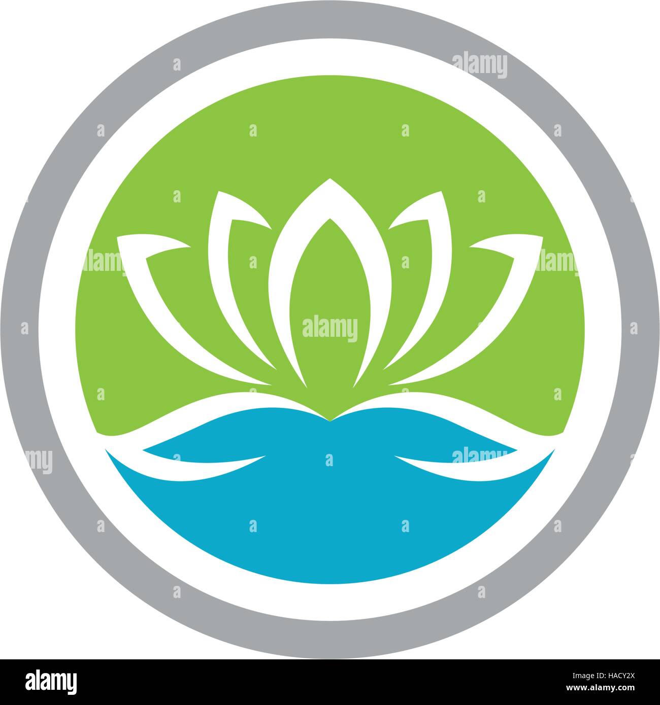 Stylized lotus flower icon vector background Stock Vector Image & Art ...