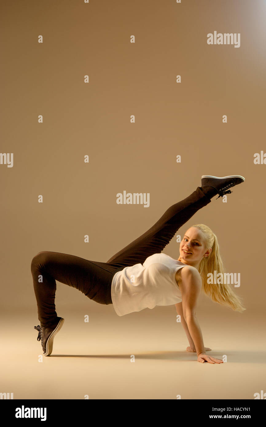 The women dancing hip hop choreography Stock Photo Alamy