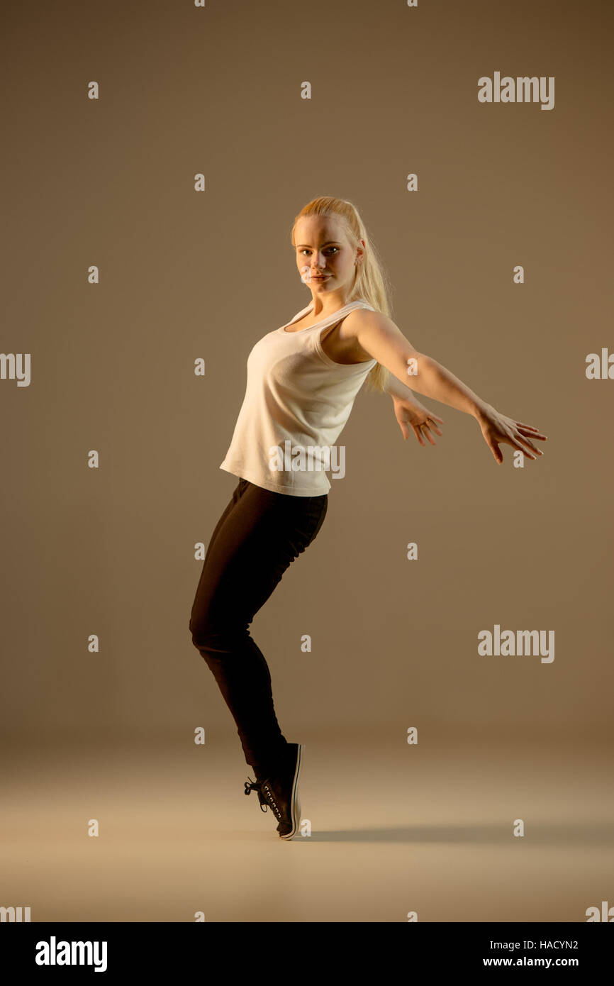 The women dancing hip hop choreography Stock Photo Alamy