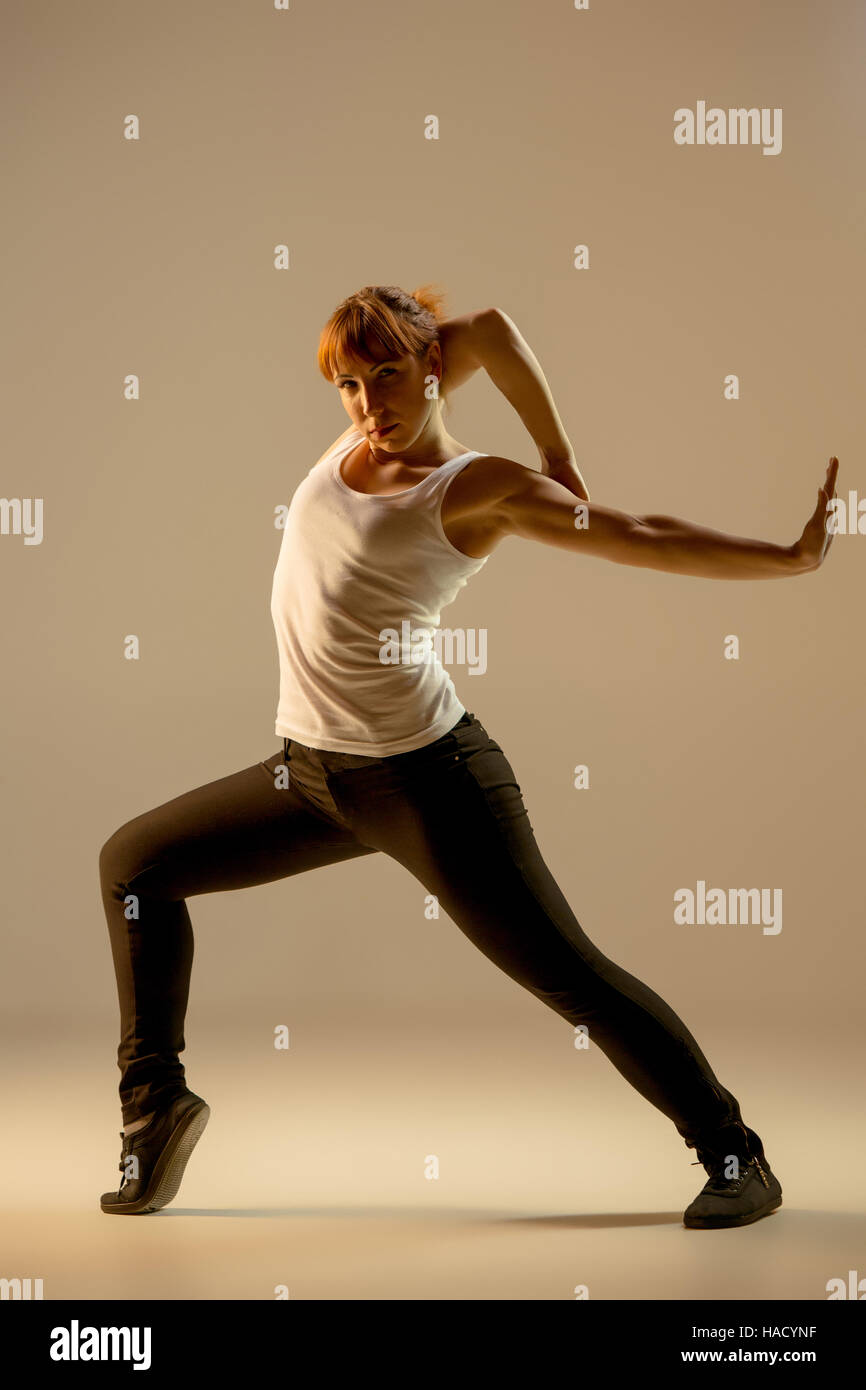 The women dancing hip hop choreography Stock Photo Alamy