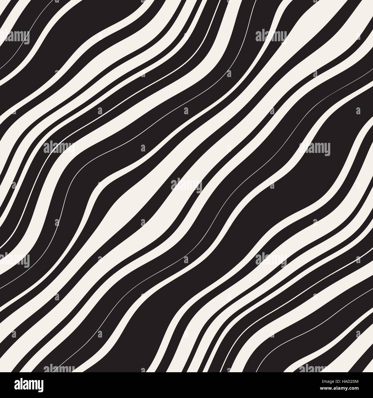 Vector Seamless Black and White Hand Drawn Diagonal Lines Pattern Stock ...