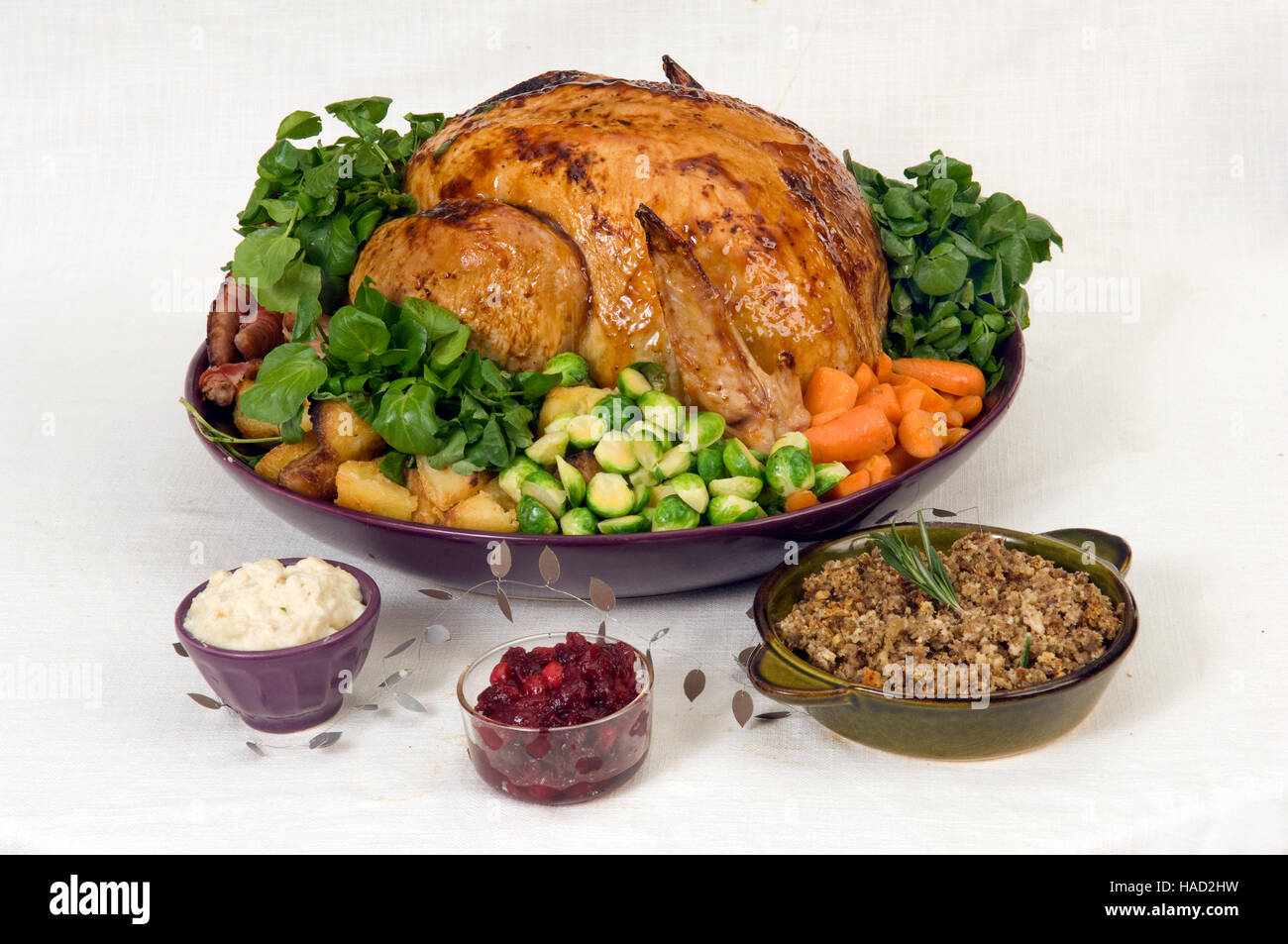 Takeout to-go containers of holiday turkey dinners with turkey, stuffing  and vegetables, in the grocery store coolers Stock Photo - Alamy