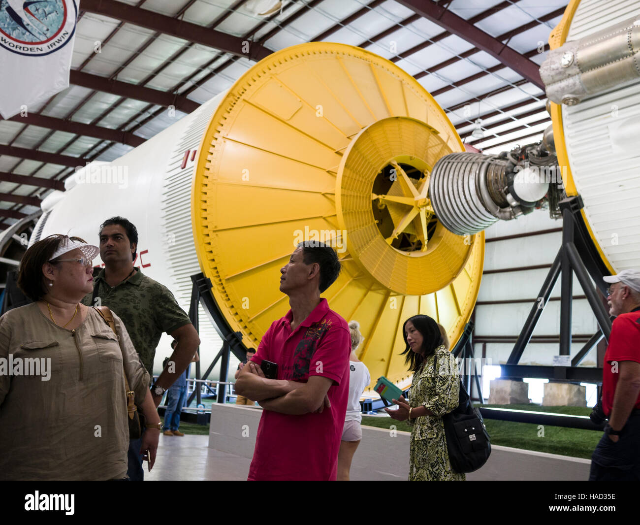 Tourists visiting The Lyndon B. Johnson Space Center (JSC) is the