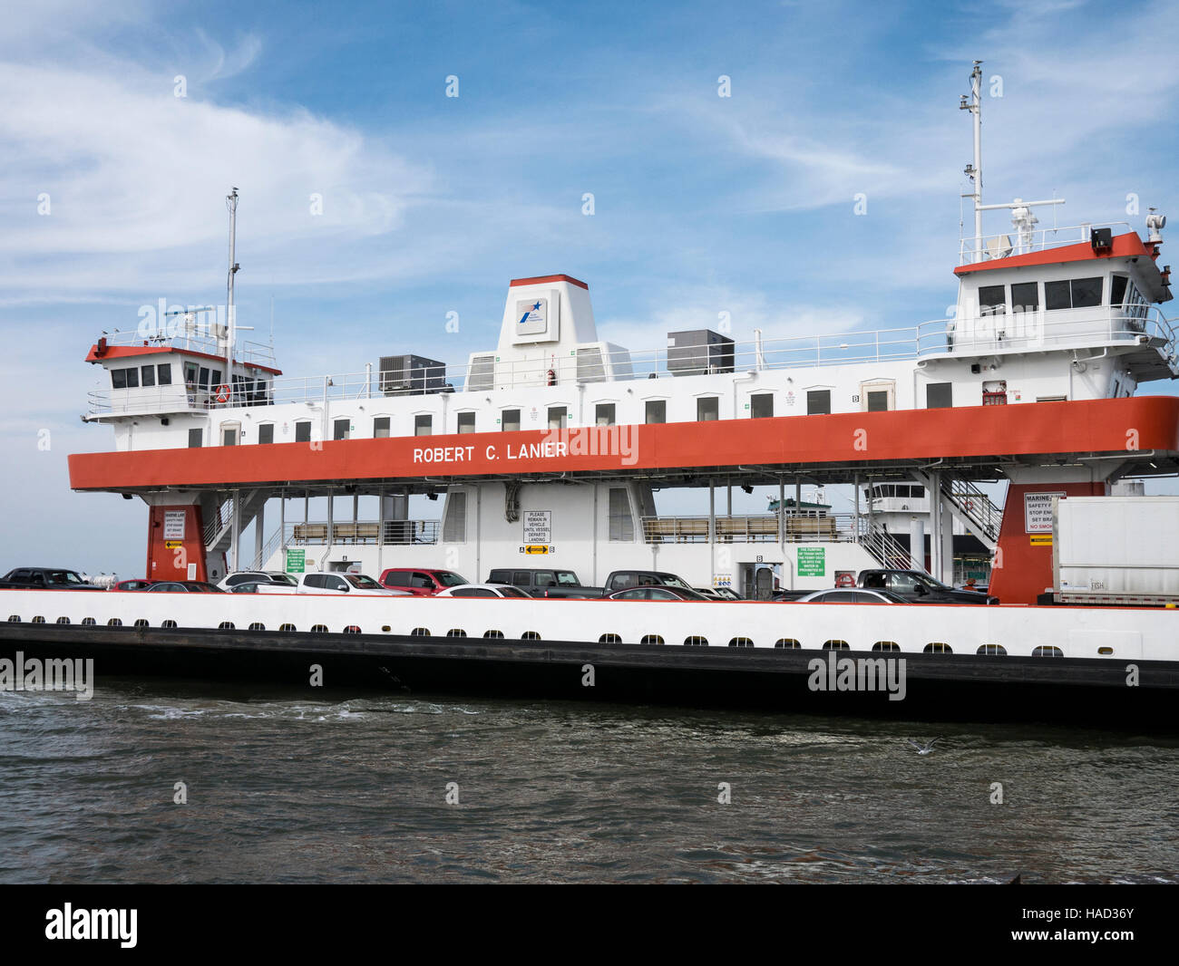 The GalvestonPort Bolivar ferry takes travelers on SH 87 between
