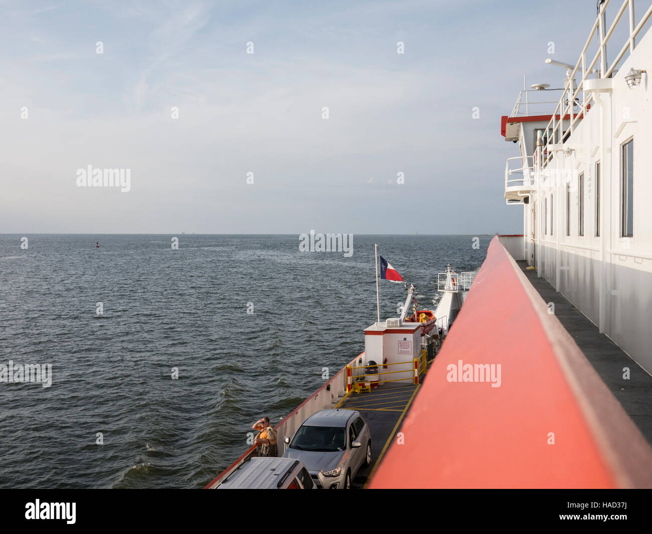 The GalvestonPort Bolivar ferry takes travelers on SH 87 between