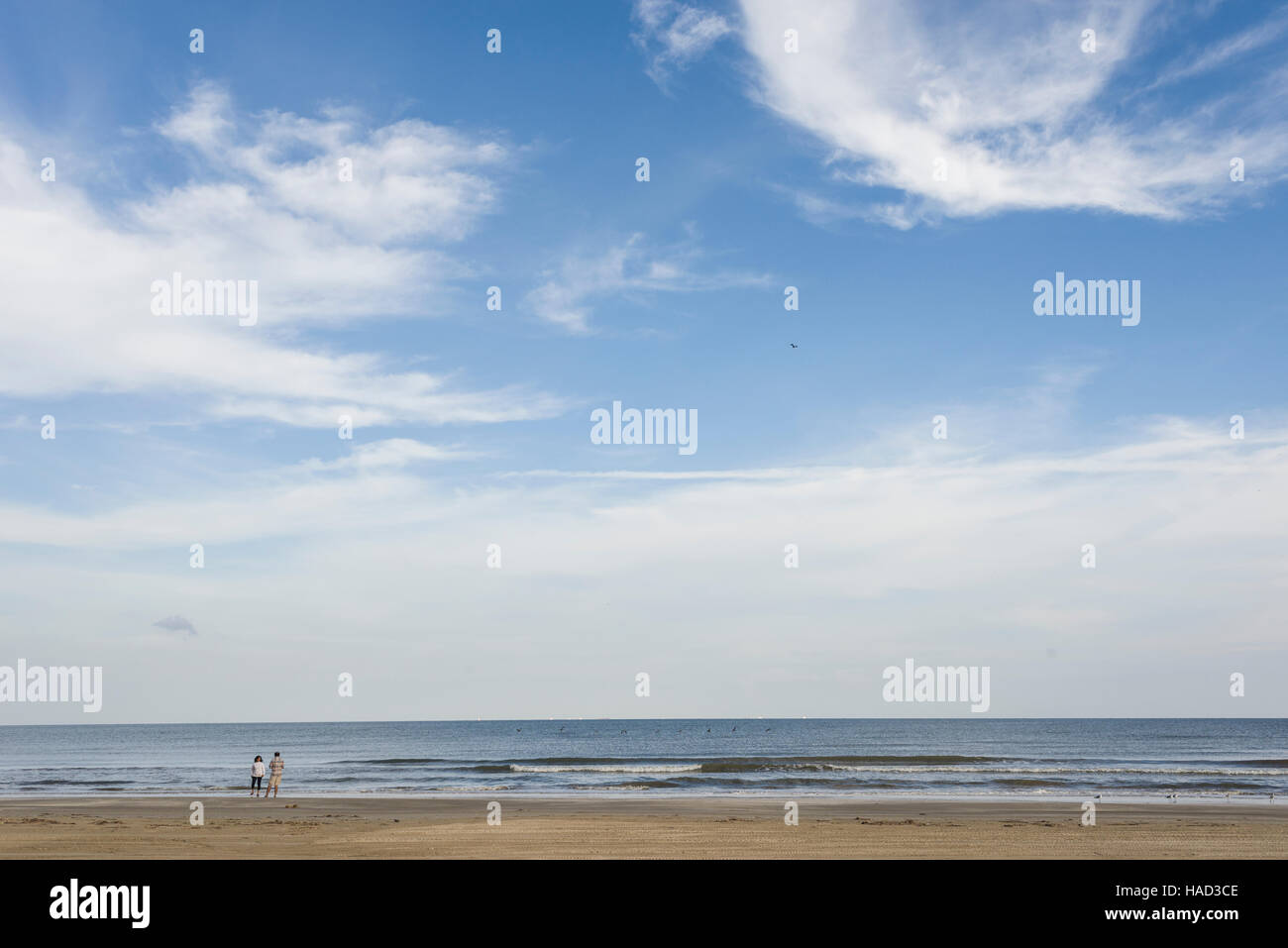Stilt Houses and Beach, Bolivar Peninsula, TX. Crystal Beach is an
