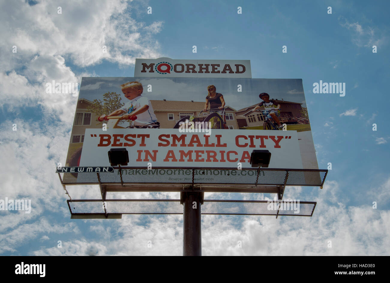 Moorhead, Minnesota. Voted best small city in America. The financial services website Nerdwallet.com named Moorhead as the Best Small City in America Stock Photo