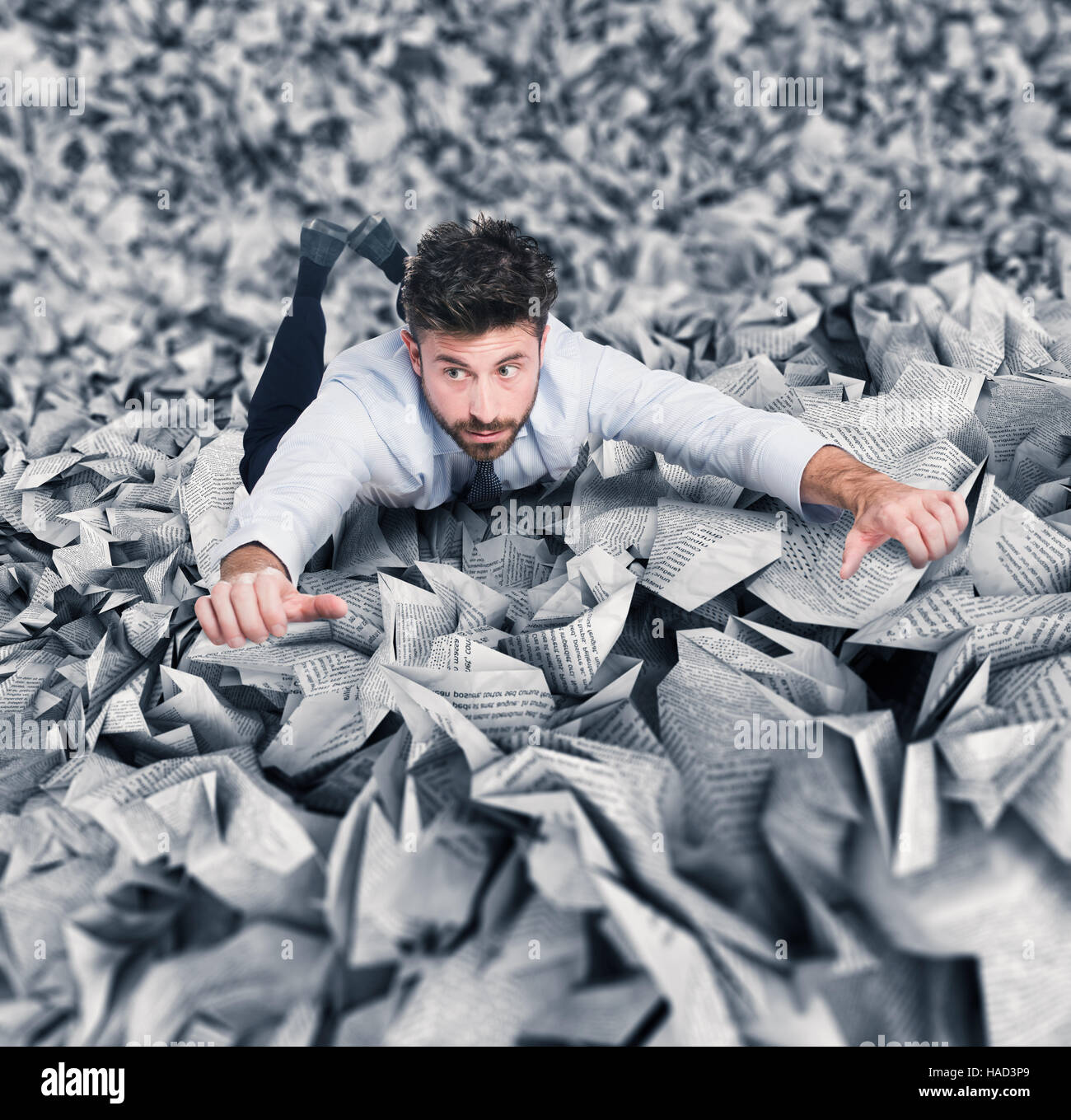 Trapped by bureaucracy Stock Photo