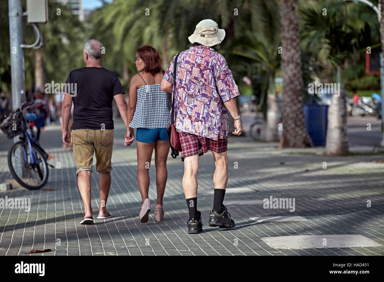 Fashion faux pas of a newly arrived male western tourist at Pattaya Thailand S. E. Asia Stock Photo
