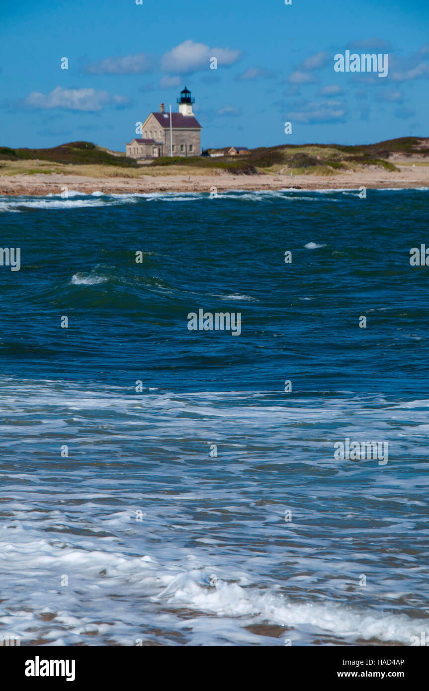 Block Island North Lighthouse across Cow Cove, Block Island National