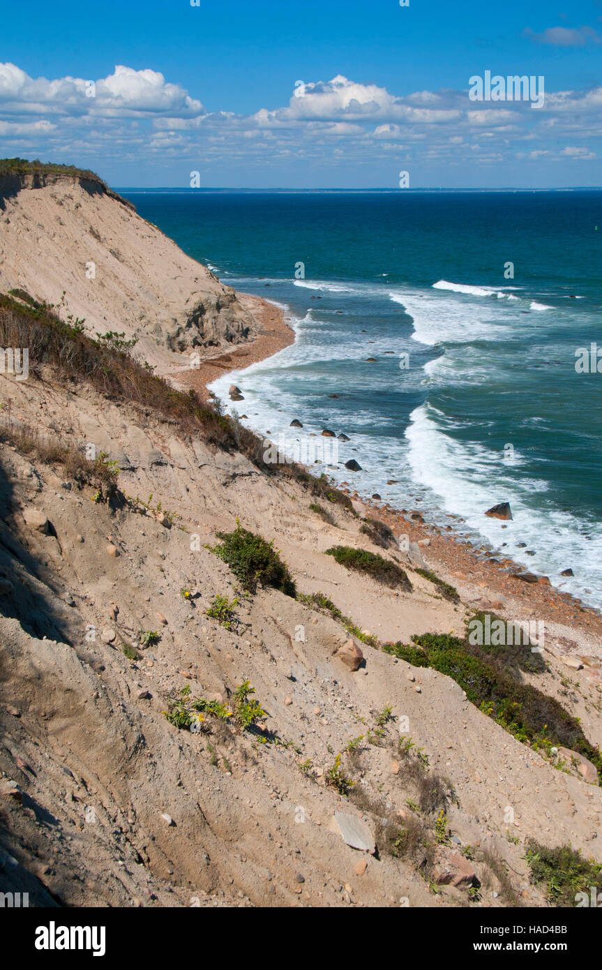 Beach cliff at Clay Head, Clay Head Preserve, Block Island, Rhode