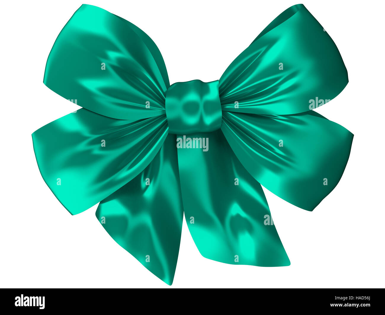 Horizontal Green Emerald Satin Ribbon Bow Stock Photo 344397395