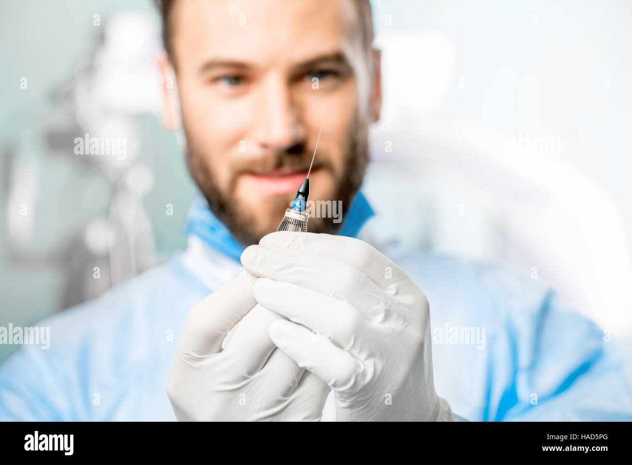 Holding surgical scissors Stock Photo Alamy