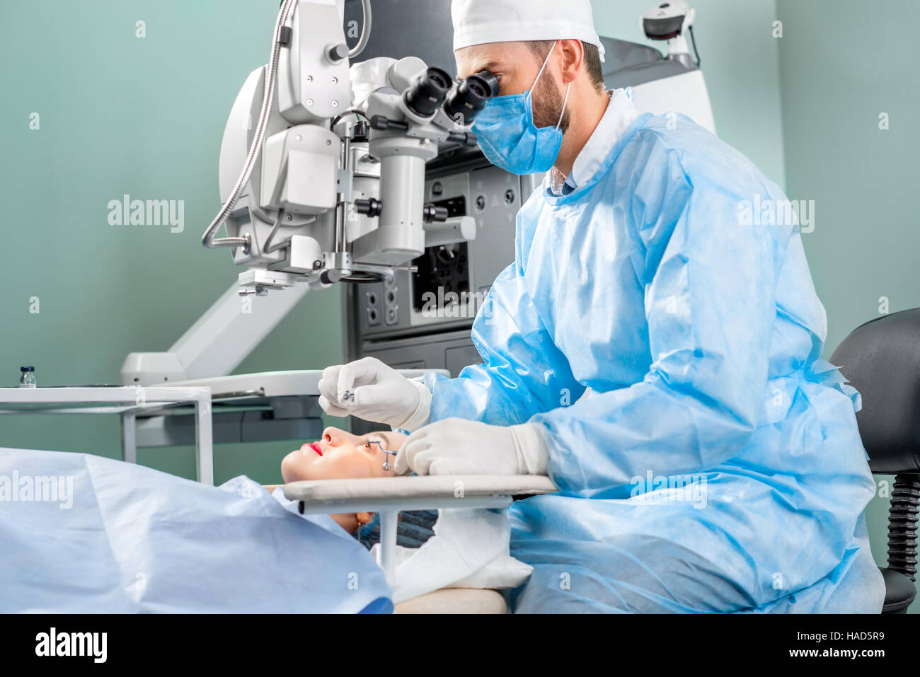 Eye surgical operation Stock Photo Alamy