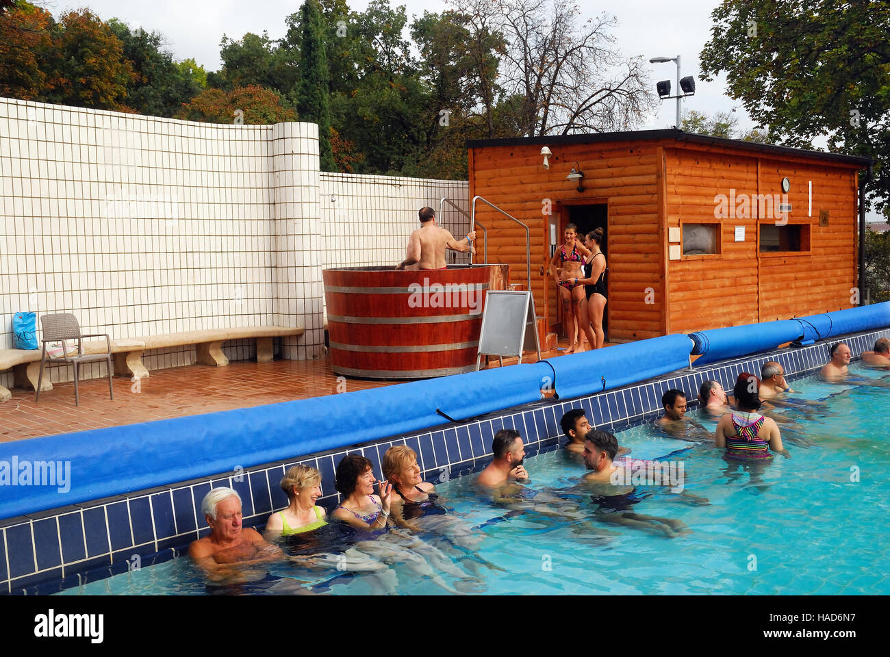 Budapest, Hungary. the Gellert Hotel and Thermal Baths. The outdoor