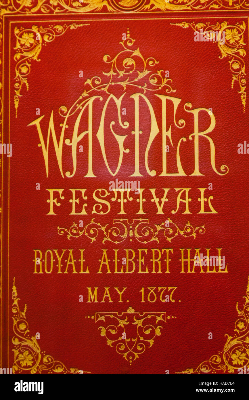 England, London, Royal Albert Hall, Historical Concert Poster Stock Photo