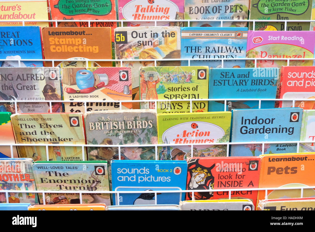 Ladybird books a variety of childrens Ladybird books that were popular in the 1960s 1970s Stock Photo