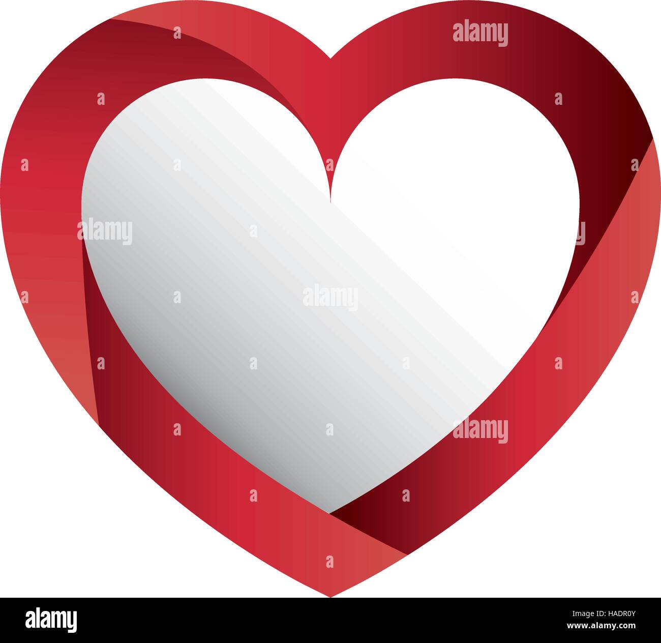 silhouette red heart design icon with gradient vector illustration ...