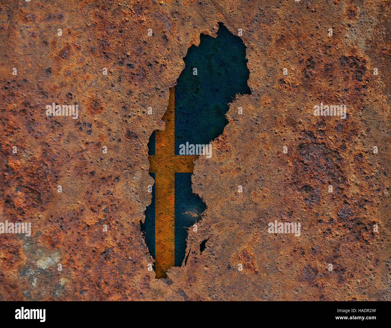 Map and flag of Sweden Stock Photo - Alamy