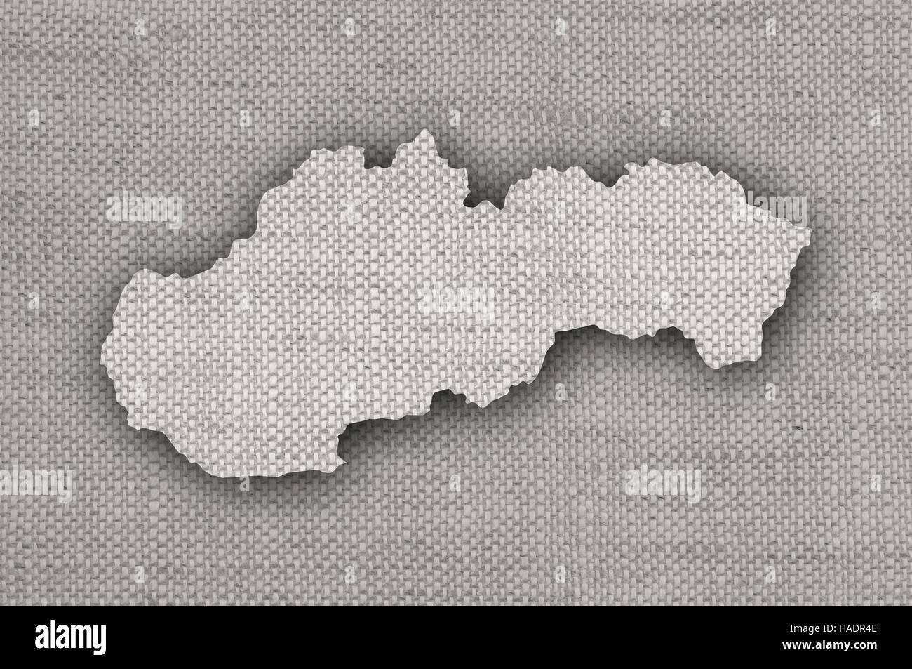 Map of Slovakia on old linen Stock Photo - Alamy