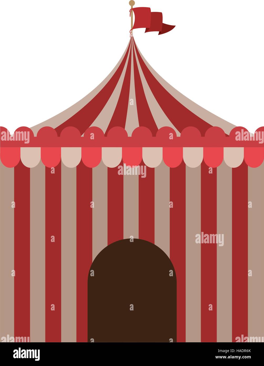 red and white circus tent icon vector illustration Stock Vector Image ...