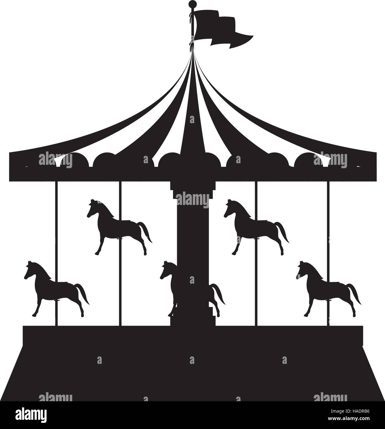 Download Carousel Horse Silhouette High Resolution Stock ...