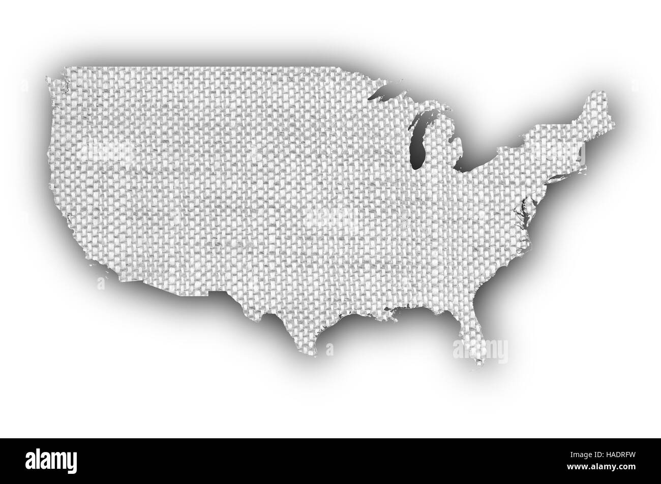 Map of the USA on old linen Stock Photo - Alamy
