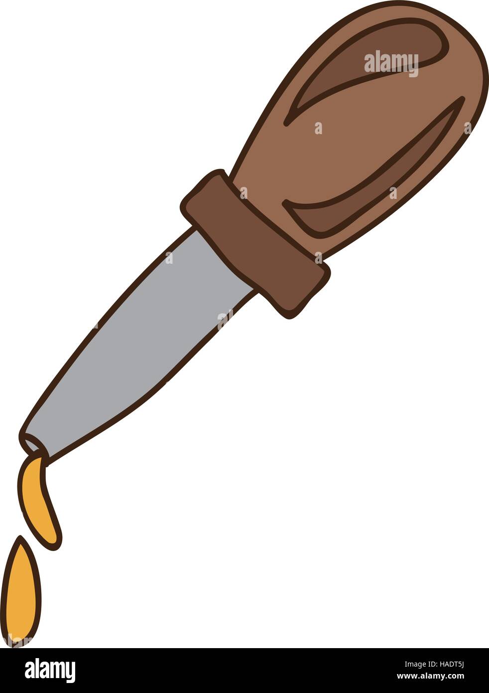 Simple flat dropper icon with liquid drop vector illustration Stock ...