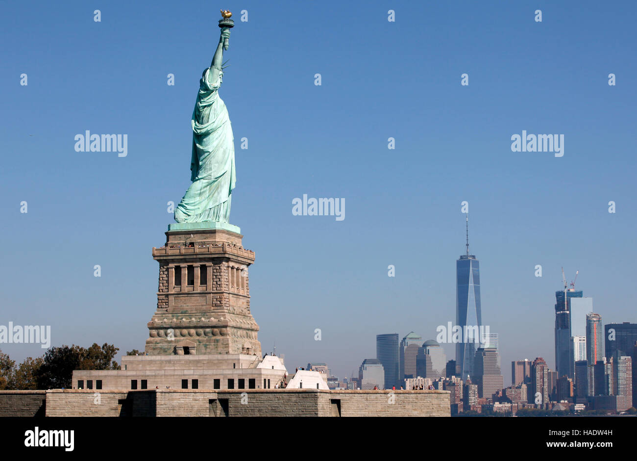 The statue of freedom tourist monument in New York Stock Photo Alamy