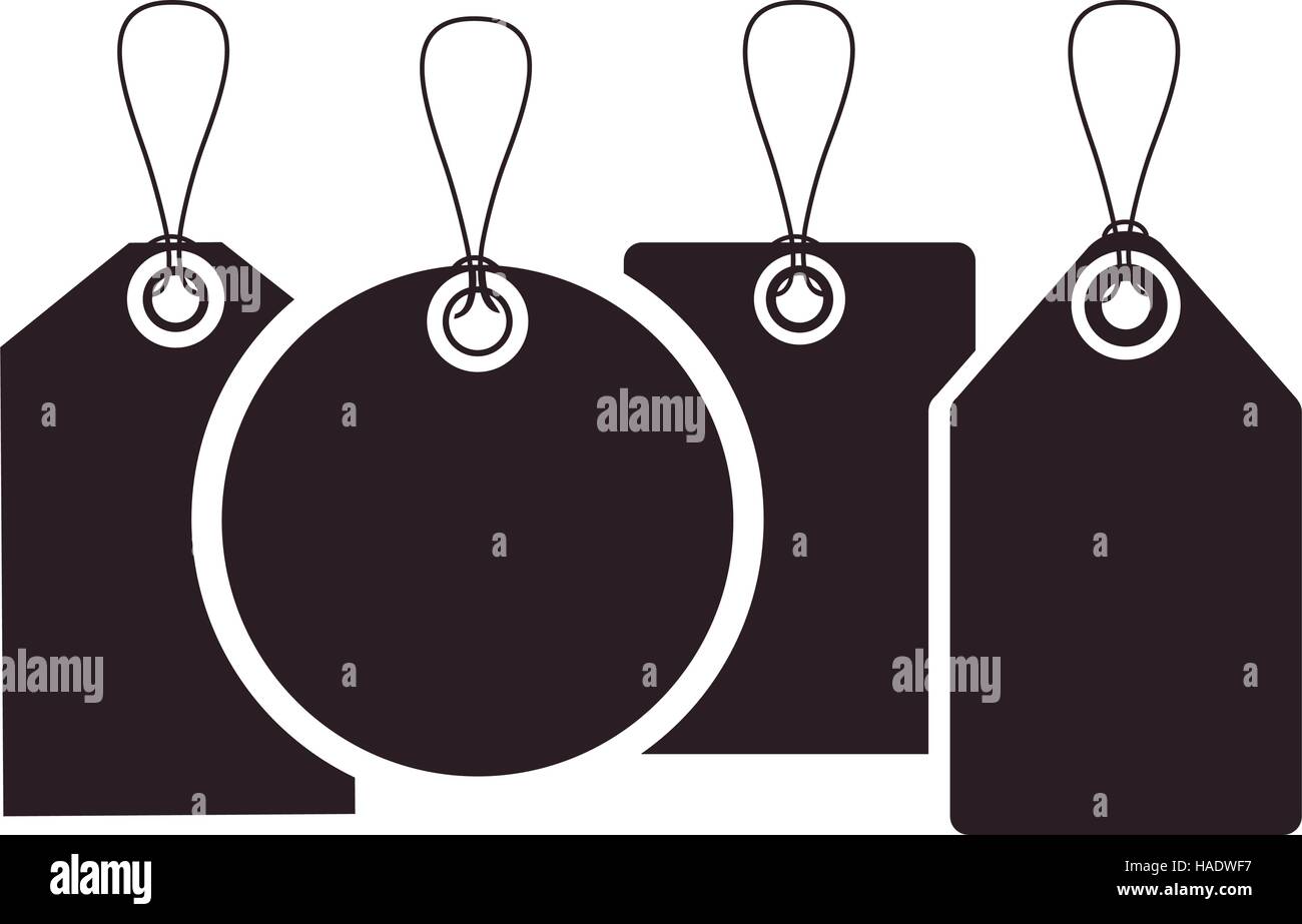 Hang label icon. Tag banner product and decoration theme. Isolated ...