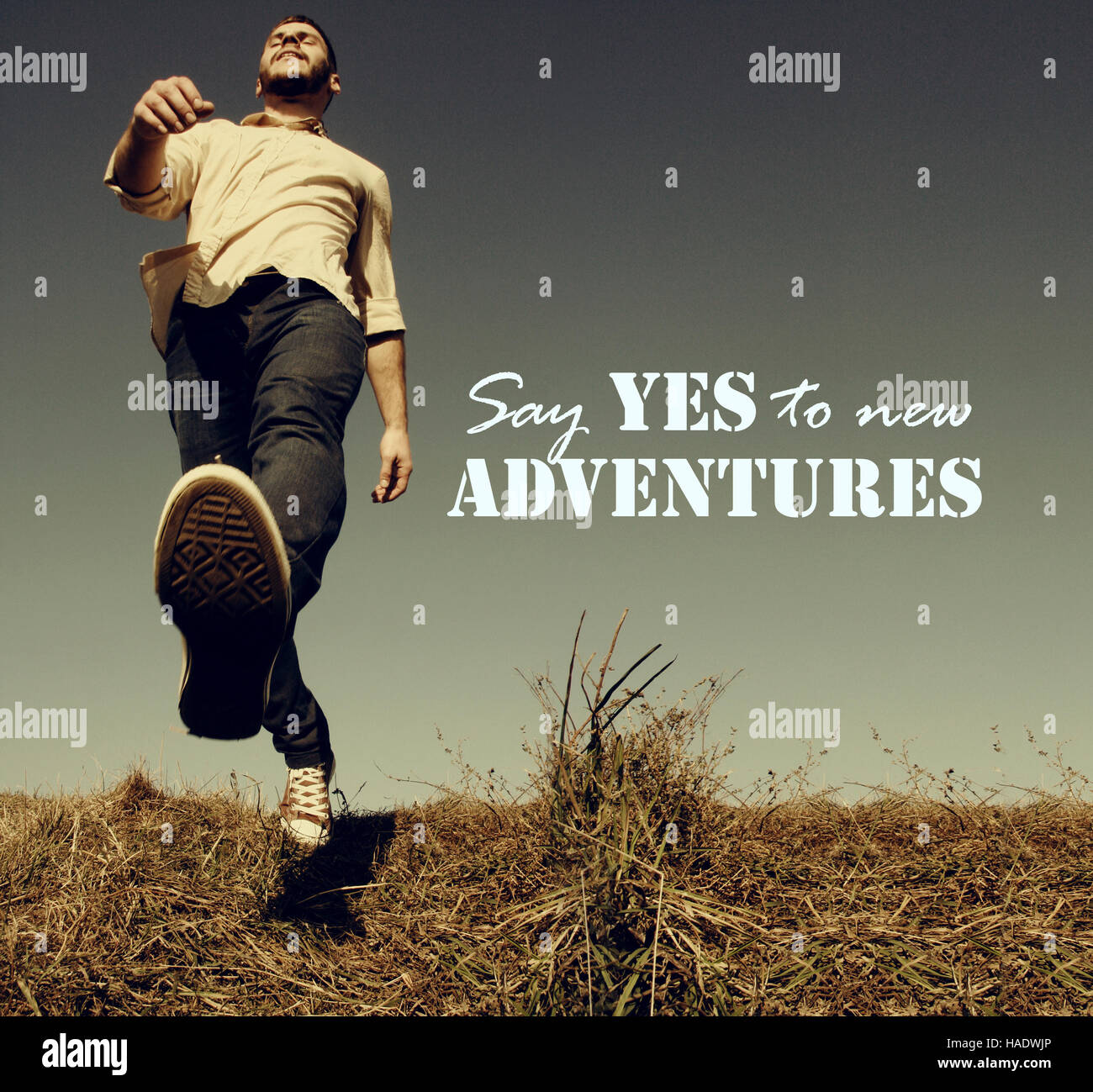 Say yes to new adventures hi-res stock photography and images - Alamy